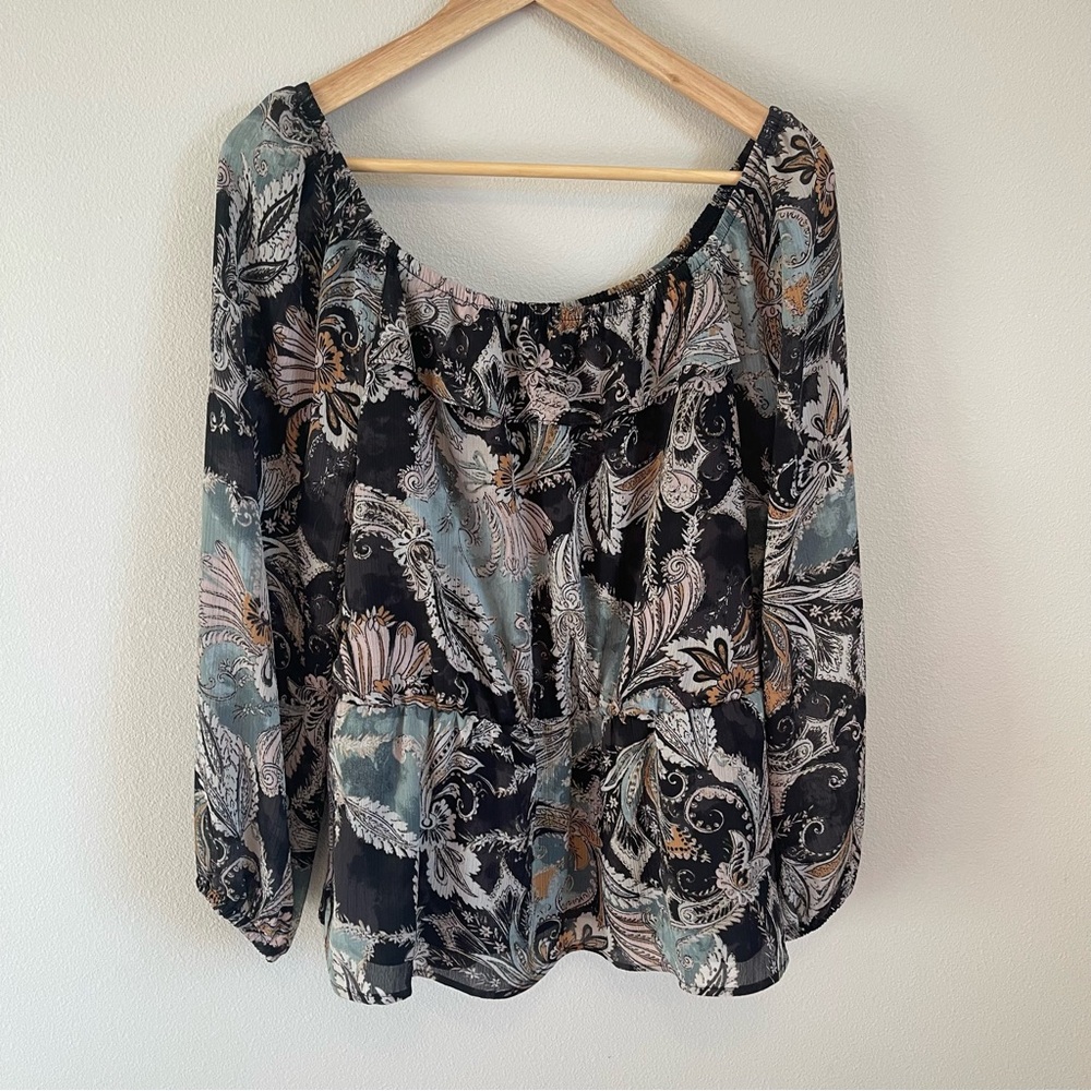 Maurices Multicolor Paisley Blouse Size Medium NWOT